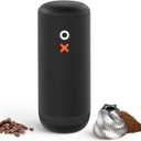Nuttii Burr Coffee Grinder Electric, Portable, Small, Quiet Adjustable Conical Burr Coffee Bean Mill, 20 Grind Settings for Espresso, Pour-Over, French Press Moka, for Home Travel Use (Matte Black)