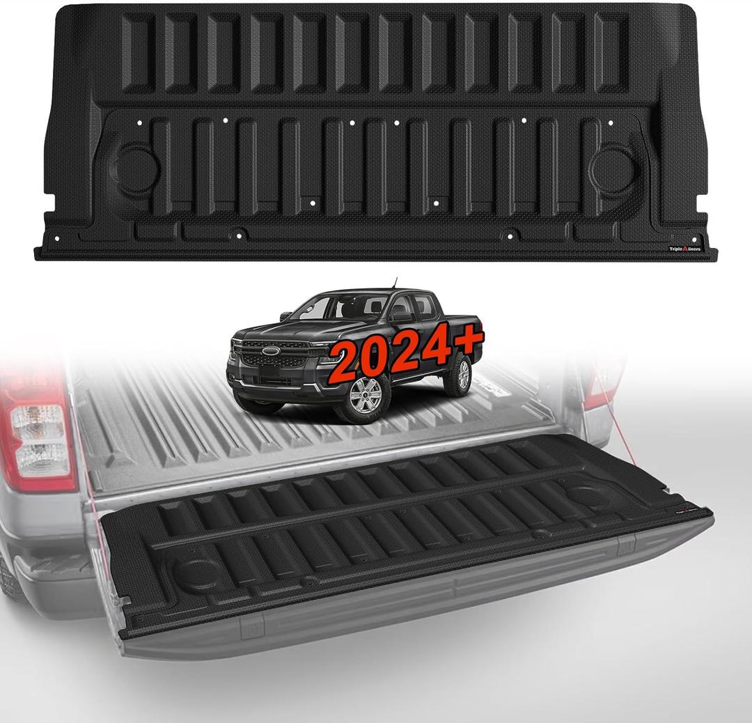TripleAliners Truck Mat Compatible with 2024-2026 Ford Ranger Accessories, Tailgate Mat Custom Fit All Weather Protection Pickup Liner