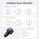 Car Charger for iPhone 17/17 Pro Max USB C Fast Charger,2Pack 90W 3-Port Charger Adapter for iPhone 16/16 Plus/16 Pro/16 Pro Max/15/14/Pro Max/AirPods4/ iPad Pro/Mini, (USB C to C Cable)