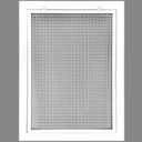 HVAC Premium 14'' x 20'' Cube Core Eggcrate Return Air Filter Grille for 1'' Filter - Aluminum - White [Outer Dimensions: 16.5'' x 22.5]