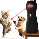 Automatic Cat Laser Toy, Interactive Laser Cat Dog Toys, Indoor Cat Toys, New 2025 Black Model, Multiple Trajectories, Low & High Movement Speed for Cats Puppies & Kittens