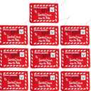 Sucrain 10 pcs Christmas Felt Envelopes Letter to Santa Claus Xmas Candy Gift Embroidered Bag Christmas Tree Ornament (10)