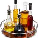 iDesign The Ra Safford Collection Acacia Wood and Wire Turntable, 11", Spinner