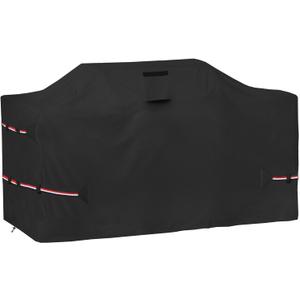 86 Inch Island Grill Cover - 600D Heavy Duty Waterproof All Weather Protection Outdoor Cover,Black, 86"L x 42"W x 48"H