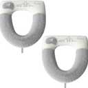 2 Pieces Plush Thickened Toilet Seat Cushion, Washable, Reusable, Soft, Skin Friendly, Warm and Comfortable Universal Toilet Seat Cushion.