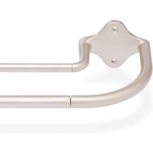 Amazon Basics Room Darkening Double Curtain Rod, 48" to 88", Nickel