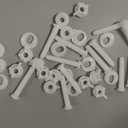 Jetec 2 Pack Toilet Seat Screws Kit, Plastic Bolts Nuts & Washers | Durable plastic bolts, nuts and washers replace worn toilet seat hardware, fit most seats, resist rust, and install easily