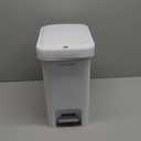 MOPALL Small Bathroom Trash Can with Lid Soft Close, Garbage Can with Press Top Lid & Foot Pedal, Step Trashcan Slim Trash Bin Waste Basket for Toilet, Office, Bedroom, Kitchen, Living Room 2.7 Gallon