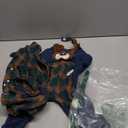 Baby Boy Clothes Infant Outfits Long Sleeve Plaid Bodysuit Romper + Jeans Overalls Jumpsuit Pants Sets (12-18 Months, Green)