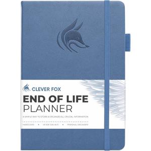 Clever Fox End of Life Planner  Final Arrangements Organizer for Beneficiary, Will Preparation, Last Wishes & Funeral Planning, A5 (Smoke Blue)