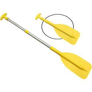 Pactrade Marine Boat Kayak Canoe Rafting Jet Ski Tube Yellow Plastic Telescopic Aluminum Mini Oar Paddle Extended from 20'' to 41.3" Boat Accessories for Kids and Adults