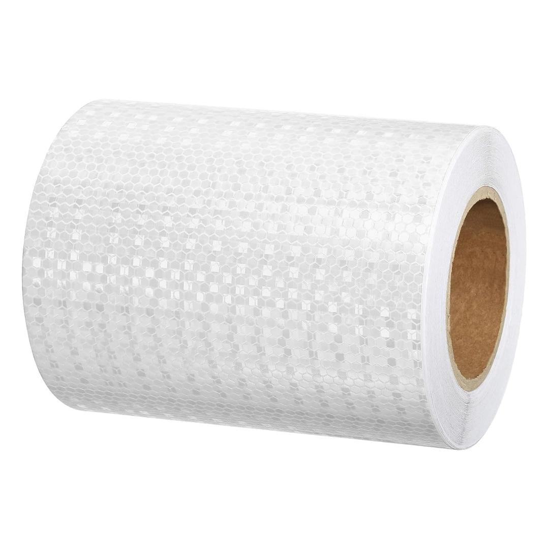 PATIKIL Reflective Tape, 8 Inch x 82 ft Waterproof Self Adhesive High Visibility Caution Warning Safety Tape Outdoor Reflector for Trucks Trailers Cars, White