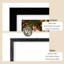 YESKAY 8.5x11 Picture Frame - 8.5 x 11 Photo Frame Made of Solid Oak Wood and Real Glass,Display Picture 2 Opening 5x7 with Mat or 8.5x11 Without Mat for Wall & Tabletop(Color Black)