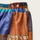 WDIRARA Women's All Over Print Patchwork Wide Leg Hippie Elastic High Waist Boho Pants (S)