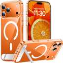 Temdan Designed for iPhone 17 Pro Max Case, [Built-in Invisible Kickstand][Compatible with MagSafe][Military Grade Shockproof] Slim Thin Phone Case 6.9 inch (Clear)