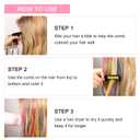 4 x 6 PCS Hair Chalk Comb Set Temporary for Girls Kids Makeup Kit, Washable Hair Chalk for Christmas Gifts Toys Birthday Cosplay Festivals Hair DIY Party (Black+Green+Pink+Yellow+Purple+Red)
