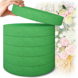 Max Shape Round Floral Foam Blocks,Large Dry Floral Foam for Artificial Flowers,Craft Project,Wedding Aisle Flowers,Arty Decoration 6 Pack (9.84'')