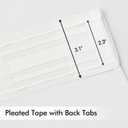 MIULEE Pure White Back Tab Light Blocking Curtains 63 Inch Length 2 Panels Set for Living Room Bedroom Privacy, Rod Pocket/Pinch Pleat Thermal Insulated Room Darkening Pleated Blackout Drapes