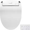 SmartBidet SB-2400 Advanced Electric Smart Bidet Slim Profile Seat in Elongated White with Remote Control, LED Night Light, Stainless Steel Nozzle, Heated Seat, Warm Dryer