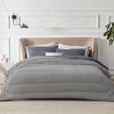 Bedsure King Comforter Set - Cooling and Warm Bed Set, Dark Grey Reversible Bedding for All Season, 3 Pieces, 1 King Size Comforter (102"x90") and 2 Pillow Cases (20"x36")