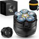 Head Shaver for Bald Men, 10000 RPM High-Speed 6D Magnetic Razor, IPX8 Waterproof Wet/Dry Shaving, Hypoallergenic Blades, LED Display & Storage Case