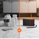 4 x Travel Pill Organizer Weekly Case for Once-Daily Use, Compact Pill Box 7 Day for Purse, Smooth Slide-Out Access, 8 Compartments for Daily Vitamins and Supplements, Easy to Use at Home or On the Go