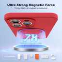 for iPhone 13 Pro Max Case with Magnetic Invisible Stand Compatible with MagSafe Military-Grade Protection Shockproof Silicone iPhone 13 Pro Max Phone Cases for Women Men Gift 6.7'',Red