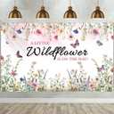 Pink Baby Shower Backdrop Decorations, Pink Baby Shower Photography Background Banner Photo Booth Prop Newborn Party Decorations 70.8 X 43.3 Inch, Pack of 9