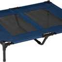 36" x 30" Elevated Cooling Summer Dog Cot Pet Bed with Mesh Ventilation - Blue