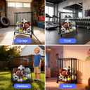 Large Garage Ball Storage Rack with WheelsRolling Sports Equipment Organizer Freestanding Ball Holder for Basketball Soccer Volleyball FootballSports Ball Storage for Garage Gym School Home