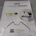 EKO 21 Gallon / 50-90 Liter,110 CountDrawstring Trash Bags, Extra-Strong Unscented Garbage Bags, Easy-Dispense Roll for Kitchen & Household Use, Resists Tears, Leaks and Punctures, Code G, White