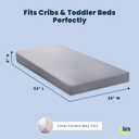 Serta Perfect Slumber Breathable Two-Stage Crib Mattress and Toddler Mattress - Breathable Cover and Fiber Core, Machine Washable Cover, Waterproof