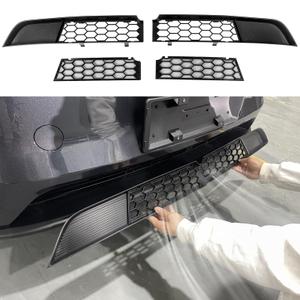 Grille Mesh Insert for Tesla Model Y Juniper 2025 2026, Front Air Vent Cover Guard with Insect Protection, ABS Detachable Front Grille Mesh Inserts for Tesla New Model Y Juniper Accessories