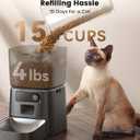 oneisall Automatic Cat Feeder, WiFi Cat Food Dispenser with App Control, Auto Cats Feeder Automatic for Dry Food, Smart Pet Food Dispenser with Portion Control for Small Pets Indoor, Black