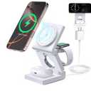 3 in 1 Wireless Charging Station for Apple Multple Devices - Foldable Magnetic Wireless Charger Dock -Travel 18W Charging Pad for iPhone 17 16 15 14 13 12 Pro/Pro Max/Plus/Watch & Airpods All Series