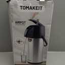 TOMAKEIT Airpot Coffee Dispenser Thermal with Pump,3L/102 Oz Insulated Stainless Steel Large Airpot Coffee Carafe Lever Action for Hot/Cold Water,Thermal Carafe for Hot Cocoa for Parties (101.4 Ounces)
