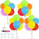 TONIFUL 4 Set Colourful Balloon Centerpieces For Table,Balloons Stand Kit For Rainbow Party Centerpieces Table Decorations, Easter Decoration, Birthday Decorations