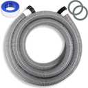 1 Pack 1 1/2 Pool Hose for Above Ground Pools 15ft Long Pool Pump Replacement Filter Hoses 1.5" EVA Swimming Pools Filter Hose for Filters Pumps, Saltwater Systems and Sand filters (Black)