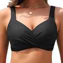 Black Women Underwire Bikini Tops - Push Up Swim Top Only Bra Padded Bathing Suit Top 2025 Swimsuit Tops XL