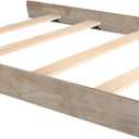 Evolur Stilnovo Mid Century Convertible Crib Wooden Full Size Bed Rail I Lasting Quality, Windsor Oak Grey