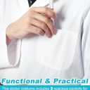 Lab Coat for Men&Women,Doctor Costume for Adults,White Long Sleeve Unisex Science Chemistry Lab Coat (XL)