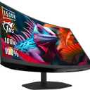 Sceptre Curved 27-inch Prime Gaming Monitor 1500R 100Hz HDMI X2 DisplayPort 1ms 100% sRGB, Build-in Speakers Machine Black 2025 (C275W-FW100T Series)