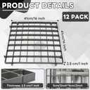 Permeable Pavers, 12 Pcs Heavy Duty Grass & Gravel Permeable Paver System Grass & Gravel Pavers PPE Plastic Pavers for Lawn Decks driveways Sidewalks shed Bases, 1" Depth, 22 Sq Ft, Gray