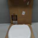 Mayfair Padded Toilet Seat, Cushioned Soft Vinyl over Wood Core Seat, Secure Hinges, Easy Clean, Made in USA, Elongated, White