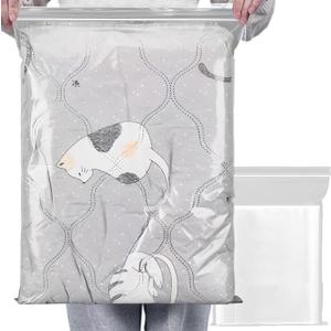 20 Pcs Clear Clothing Storage Bag Plastic Zipper Storage Bags 4 Gallon 16" x 20" Reclosable Jumbo Bags for Travel, Moving, Large Reusable bags