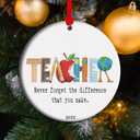 Never Forget The Difference You Make Ornament 2025 End Year Teacher Appreciation Gift Thank You Teacher Present Ceramic Keepsake Gifts (C12)