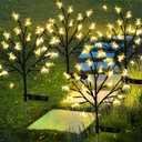 Baquler 4 Pcs Solar Ramadan Stake Lights, LED Star Moon Eid Outdoor Decorations Lights Waterproof Pathway for Backyard Home Patio Ramadan Muslim Holiday Garden Decor