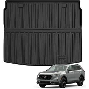 Auxko All Weather Cargo Liner Fit for Honda CR-V(Include Hybrid) 2023 2024 2025 2026 Upper Position TPE Rubber Trunk Mat CRV Accessories All Season Guard Odorless Anti-Slip Cargo Mat Black