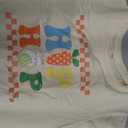 Boys Easter T-Shirt Beige Cotton Short Sleeve Graphic Tee Cool Cartoon Rabbit Kids Toddler Hip Hop Bunny Outfit Size 9Y