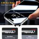 3 x QsmQam 3 Pack Screen Protector for iPhone 15 Pro Max 6.7 Inch with 3 Pack Camera Lens Protector, Ultra HD Tempered Glass, 9H Hardness, Anti Scratch, Bubble Free, Easy Installation, Case Friendly